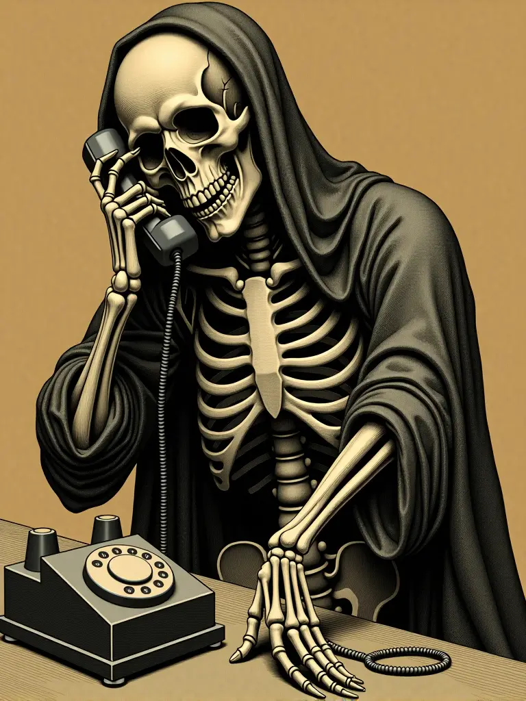 gravure-engraving-seated-specter-rotary-phone-call